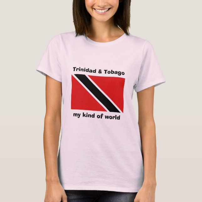 Bandera de Trinidad and Tobago + Mapa + Camiseta (Anverso)