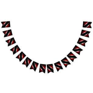 Bandera de Trinidad y Tobago con patrón de puntos 