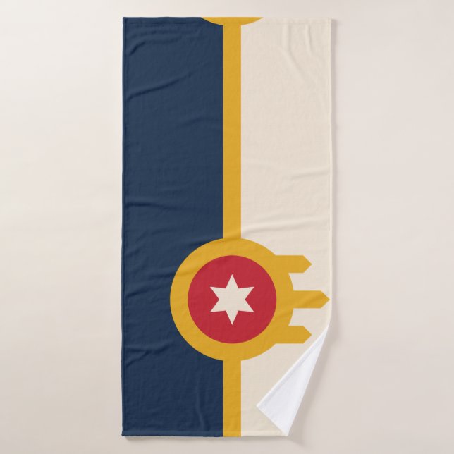 Bandera de Tulsa Toalla (Toalla de baño)