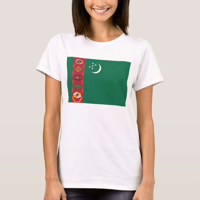 Bandera de Turkmenistán x Mapa camiseta (Anverso)