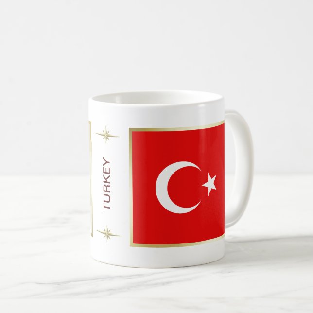 Bandera de Turquía + Taza del mapa (Anverso derecho)