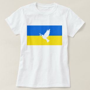 Bandera de Ucrania apoya a camisetas de paz por la