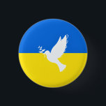 Bandera de Ucrania, botón de la paz - Libertad<br><div class="desc">Ucrania - Paz - Bandera ucraniana - Apoyo a la libertad - Solidaridad - Juntos fuertes - ¡Victoria de la libertad! Hagamos del mundo un lugar mejor - ¡todos juntos! Un mundo mejor comienza - depende - ¡los necesita también! Puede transferir a más de 1000 productos Zazzle. Redimensionar y mover...</div>
