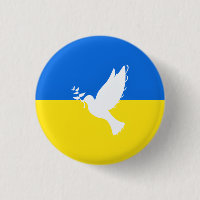 Bandera de Ucrania, botón de la paz - Libertad