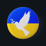 Bandera de Ucrania, botón de paz - Libertad<br><div class="desc">Ucrania - Paz - Bandera ucraniana - Apoyo a la libertad - Solidaridad - Juntos fuertes - ¡Victoria de la libertad! Hagamos del mundo un lugar mejor - ¡todos juntos! Un mundo mejor comienza - depende - ¡los necesita también! Puede transferir a más de 1000 productos Zazzle. Redimensionar y mover...</div>