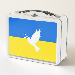Bandera de Ucrania caja de almuerzo Metalizado pal
