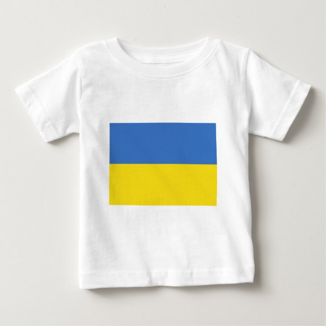 Bandera de Ucrania en las camisetas y los regalos (Anverso)