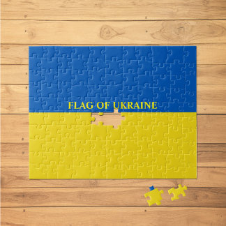 Bandera de Ucrania rompecabezas de 8"x10" en Jigsa