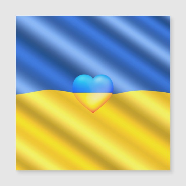 Bandera de Ucrania Tarjeta Magnética Libertad - Pa (Anverso)
