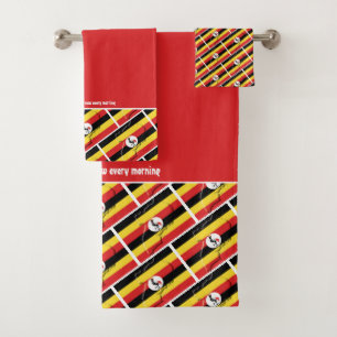 BANDERA DE UGANDA Guión Personalizada RED