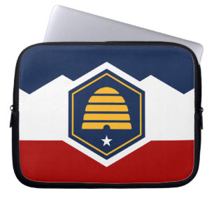 Bandera de Utah en funda para portátil
