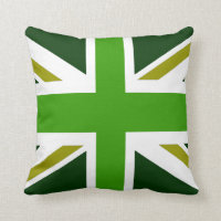 bandera de uu arrojar aceituna de almohada verde