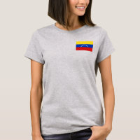 Bandera de Venezuela y mapa de camiseta dk