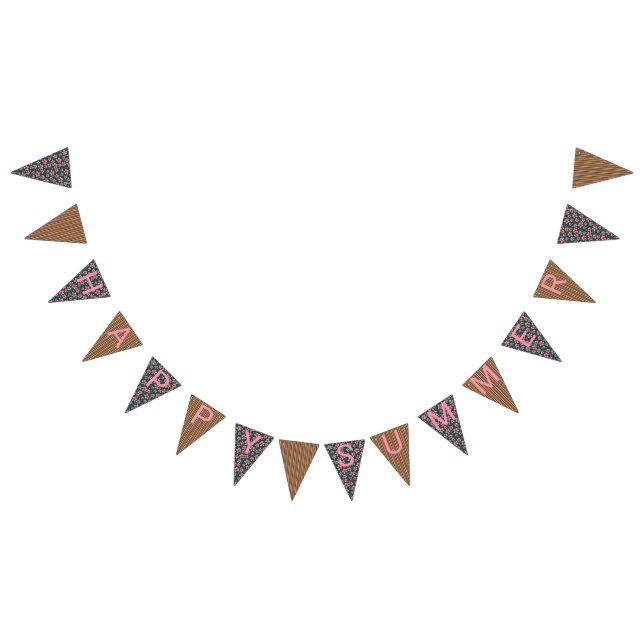 Bandera de verano Blue Floral Happy (Todo)