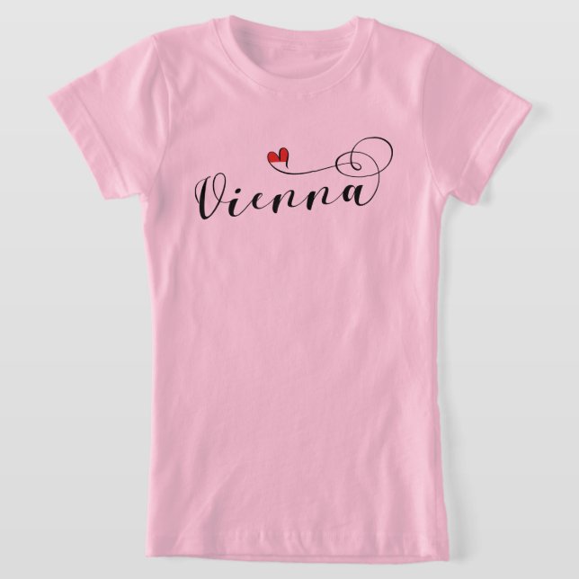 Bandera De Viena En El Corazón, Austria, Camiseta  (Distribución)