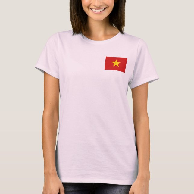 Bandera de Vietnam + Mapa camiseta (Anverso)