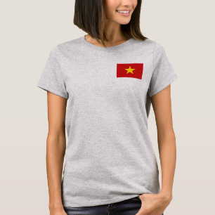Bandera de Vietnam y mapa de camiseta dk
