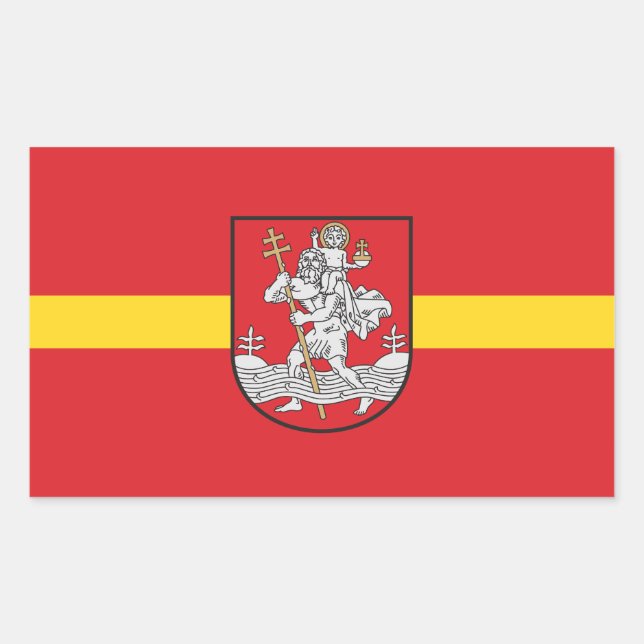 Bandera de Vilna, Pegatina rectangular de Lituania (Anverso)