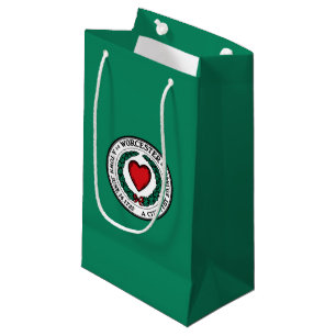 Bandera de Worcester, bolsa de regalo pequeña de M