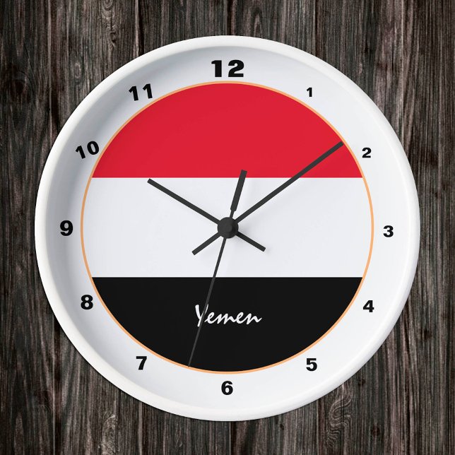 Bandera de Yemen, reloj de diseño de moda Home / D (Subido por el creador)