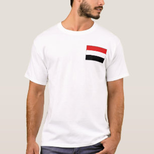 Bandera de Yemen y camiseta del mapa