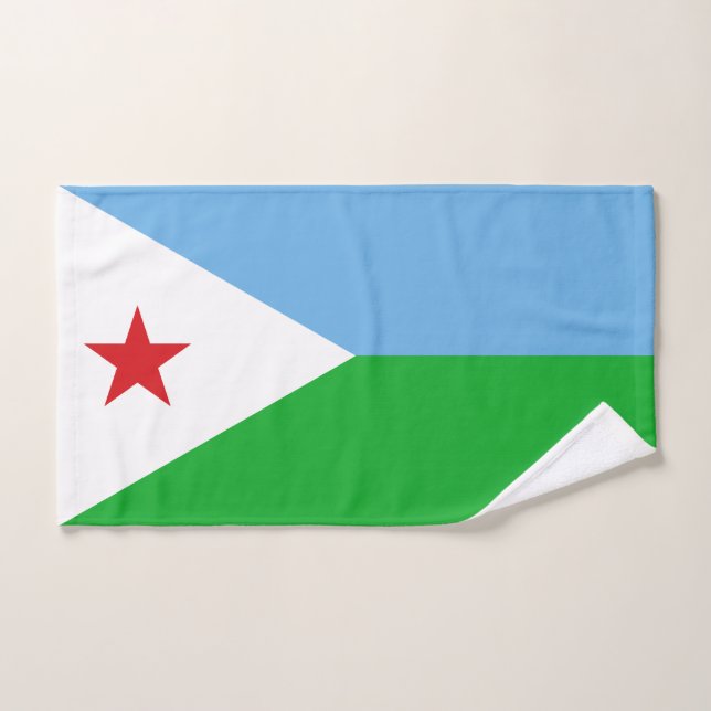 Bandera de Yibuti (Toalla de mano)