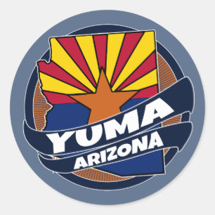 Bandera de Yuma Arizona irrumpió en pegatinas redo