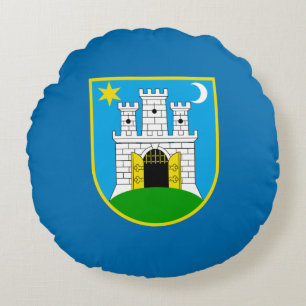 Bandera de Zagreb, almohada redonda de Croacia