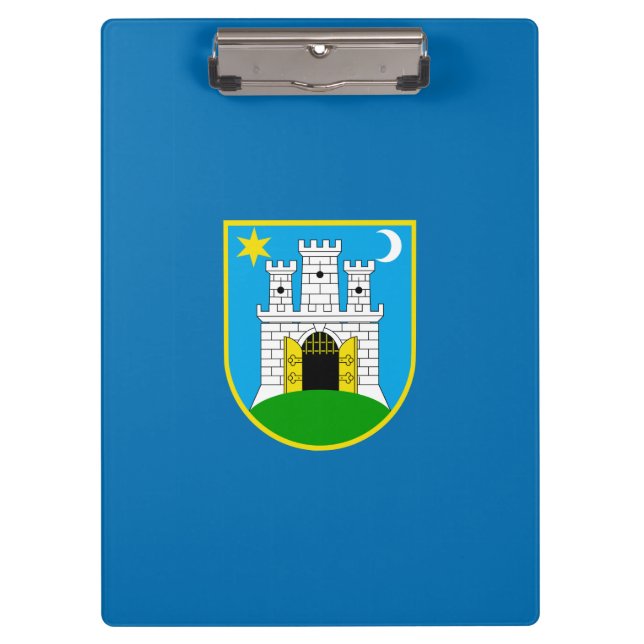 Bandera de Zagreb, portapapeles de Croacia (Anverso)