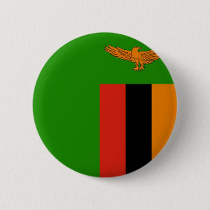 Bandera de Zambia en el Pin/la insignia del botón