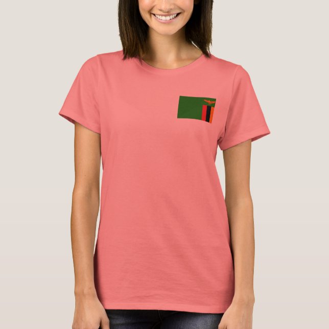 Bandera de Zambia + Mapa camiseta (Anverso)