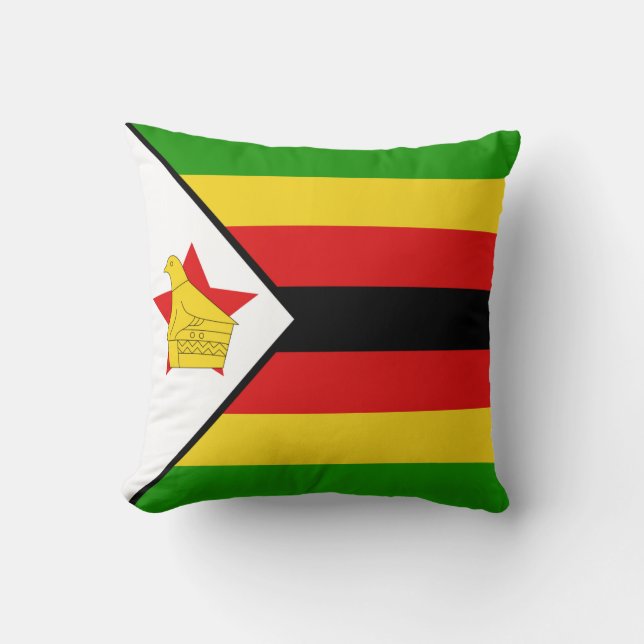 Bandera de Zimbabue x almohada de bandera (Anverso)