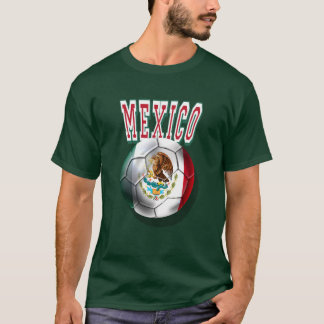 Bandera del balón de fútbol de México de la camisa