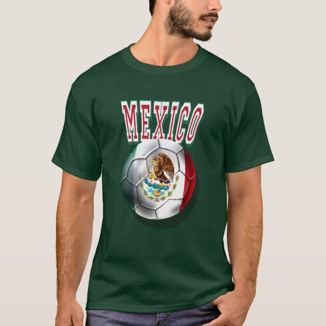 Bandera del balón de fútbol de México de la camisa (Anverso)