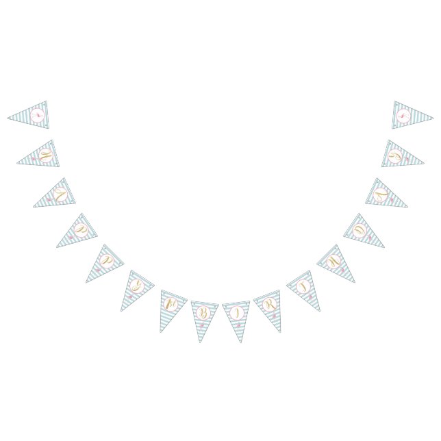 Bandera del banderín del cumpleaños del flamenco (Todo)