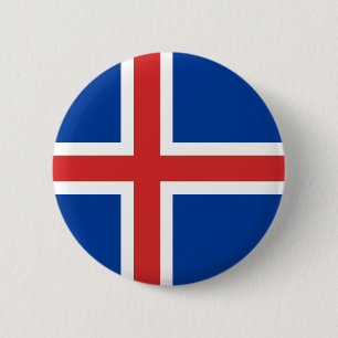 Bandera del botón de Islandia