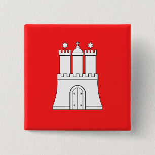 Bandera del botón Hamburgo