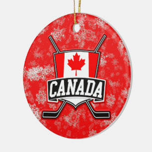 Bandera del canadiense del ornamento del árbol de