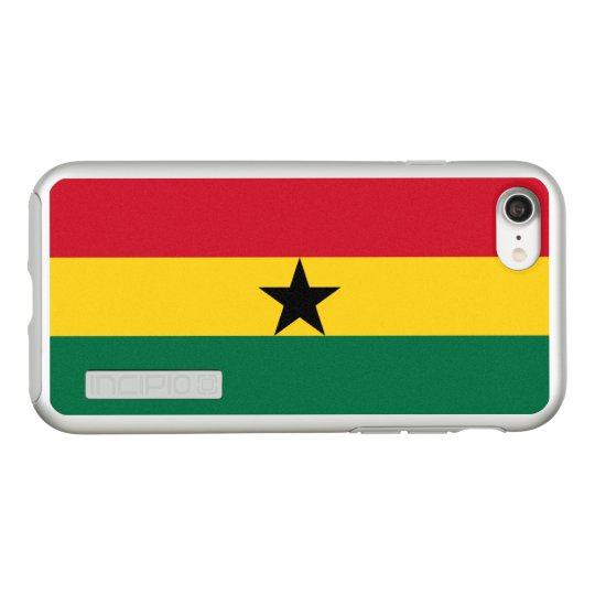 Bandera del caso de plata del iPhone de Ghana Funda DualPro Shine De Incipio Para iPhone 7