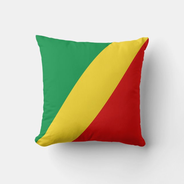 Bandera del Congo-Brazzaville x Almohada de bander (Anverso)