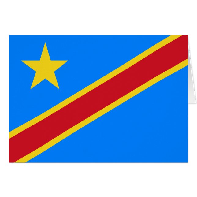 Bandera del Congo Kinshasa (Anverso (Horizontal))