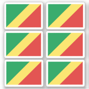 Bandera del Congo - un Pegatina de colección