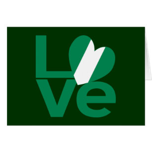 Bandera del corazón de AMOR verde nigeriano 