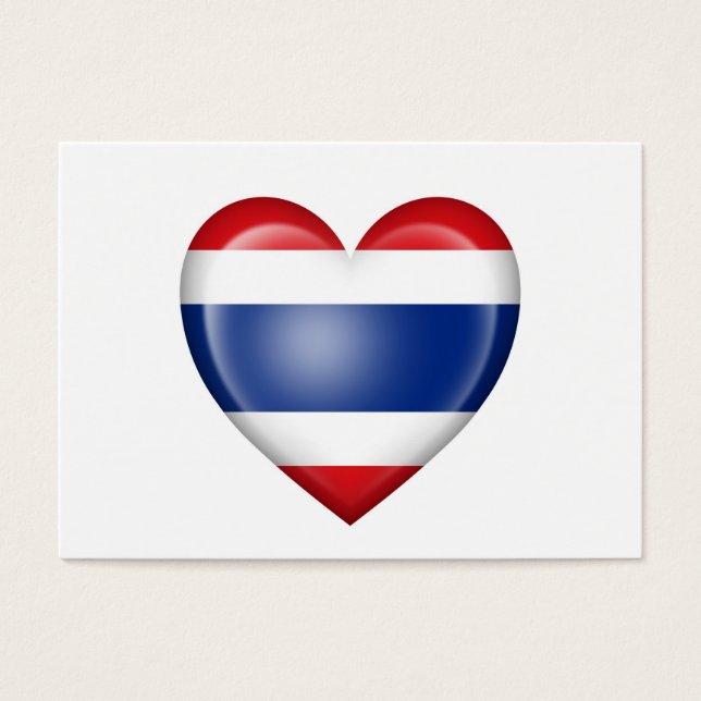 Bandera del corazón tailandés en blanco (Frente)
