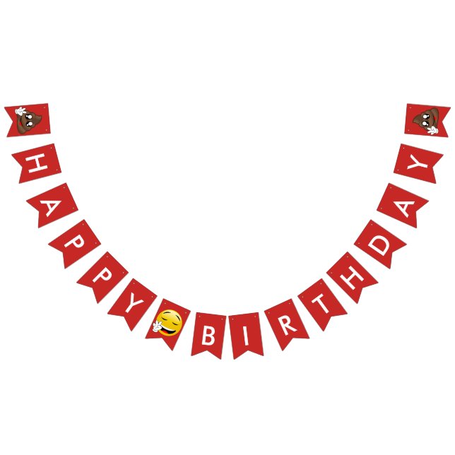 Bandera del cumpleaños de la emoji del impulso del (Todo)