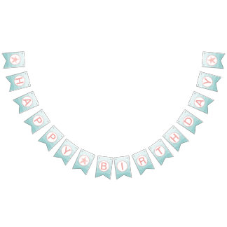 Bandera del cumpleaños de la sirena