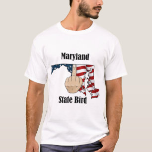 Bandera del dedo medio de la camiseta de la camise