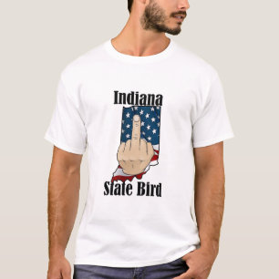 Bandera del dedo medio de la camiseta de la camise