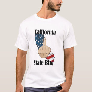 Bandera del dedo medio de la camiseta de la camise