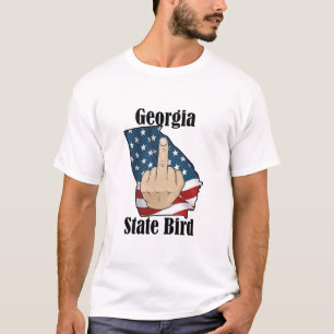 Bandera del dedo medio de la camiseta de la camise